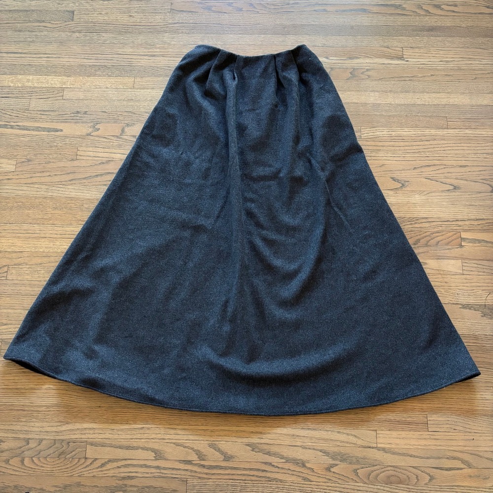 Reformation Lucy Skirt Charcoal Gray Wool Blend Maxi A-Line Size 6 NEW‎